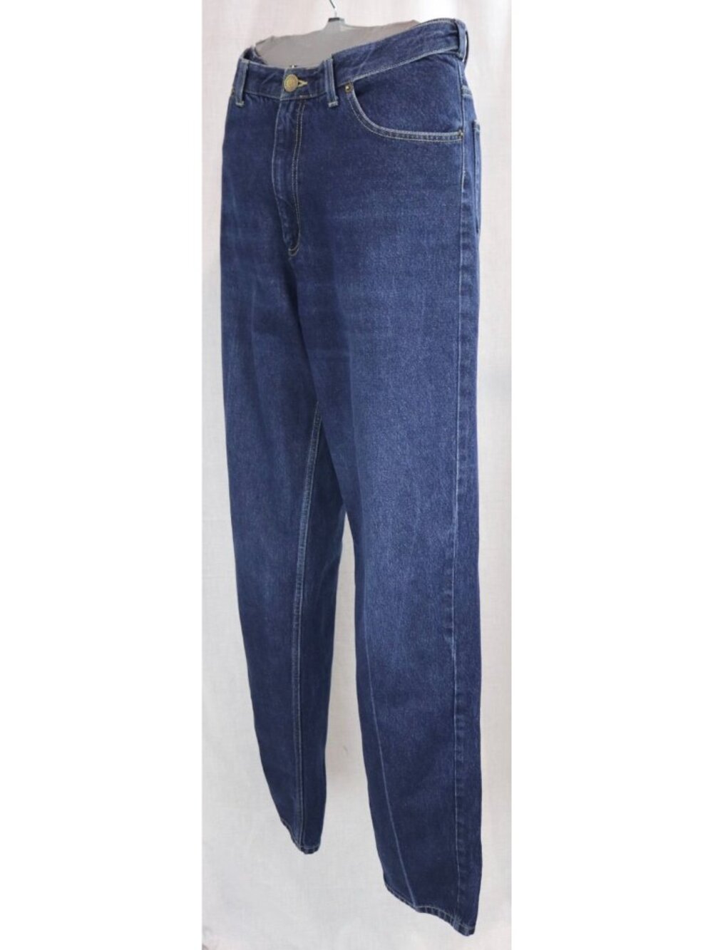 Lands End Jeans Women 10 T Indigo Blue Utility Denim Straight Leg Western VTG 90 - Picture 6 of 9